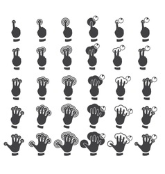 Set of multitouch gestures vector image