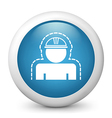 Blue glossy icon vector image