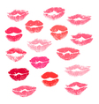 Collection print of lips vector image
