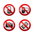 Set prohibited signs - gadget Set prohibited signs - gadget vector image