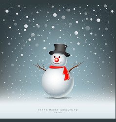 Merry Christmas Snowman vector image