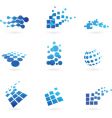 Dotted icons and logos set vector image