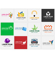 Set of twelve icons for business logos vector image