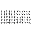Set of multitouch gestures vector image