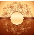Lacy vintage flowers background with label vector image