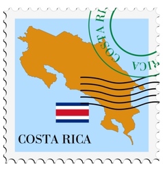 Mail to-from Costa Rica vector image