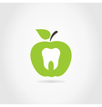 Apple a tooth vector image