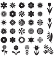 Flower set vector image