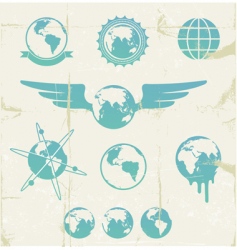 Retro emblems vector image