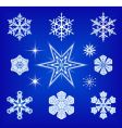 Snowflakes and stars vector image