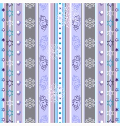 Seamless striped Christmas pattern vector image