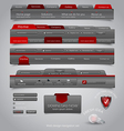Web site navigation menu pack 21 vector image