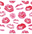 Seamless pattern - red lips kisses prints vector image