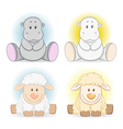 Cartoon hippo and sheep baby toy vector image