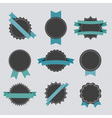Set of retro badges and labels with ribbons Set of retro badges and labels with ribbons vector image