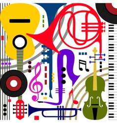 Abstract musical instruments vector image