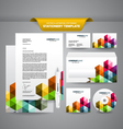 Business Stationery Template Triangles vector image