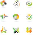 Abstract icons and logos vector image