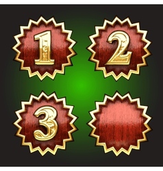 Wooden award vector image