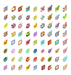 Check vote icons set vector image