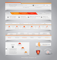 Web site navigation menu pack 23 vector image