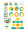 Business chart and info graph icons set vector image