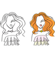 Face woman3 vector image