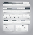 Web site navigation menu pack 24 vector image