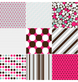 Seamless patterns with fabric texture vector image