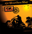 Motorcycle rider background vector image