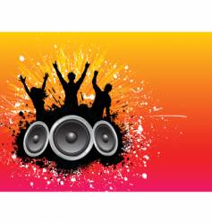 Grunge party background vector image