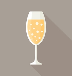 Glass of champagne vector image