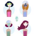 Facial treatment women vector image