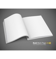 Open spread of book with vector image