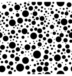 Seamless background with black and white circles vector image
