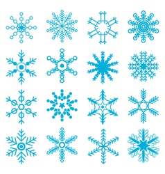 Snowflakes collection vector image