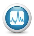 Blue glossy icon vector image