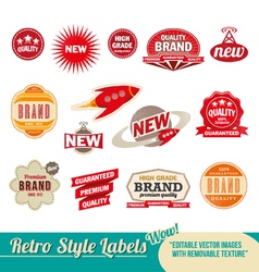 Retro label Set vector image