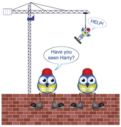 WORKERS WHERE IS HARRY vector image