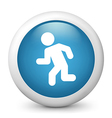 Blue glossy icon vector image