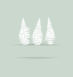 Fern silhouette card Fern silhouette card vector image