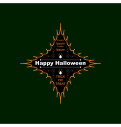 Halloween logo four-pointed star Halloween logo four-pointed star vector image
