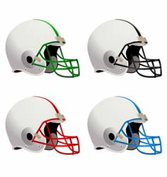 Football helmets vector image