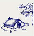 Tourist tent vector image