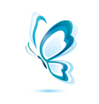 Blue butterfly beauty concept isolated symbol vector image
