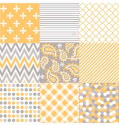 Seamless patterns with fabric texture vector image