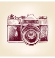 Vintage old photo camera llustration vector image