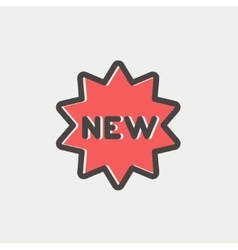 New tag thin line icon New tag thin line icon vector image