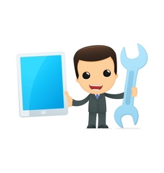 Funny cartoon boss vector image