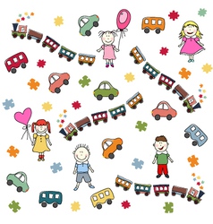 Toys pattern Toys pattern vector image